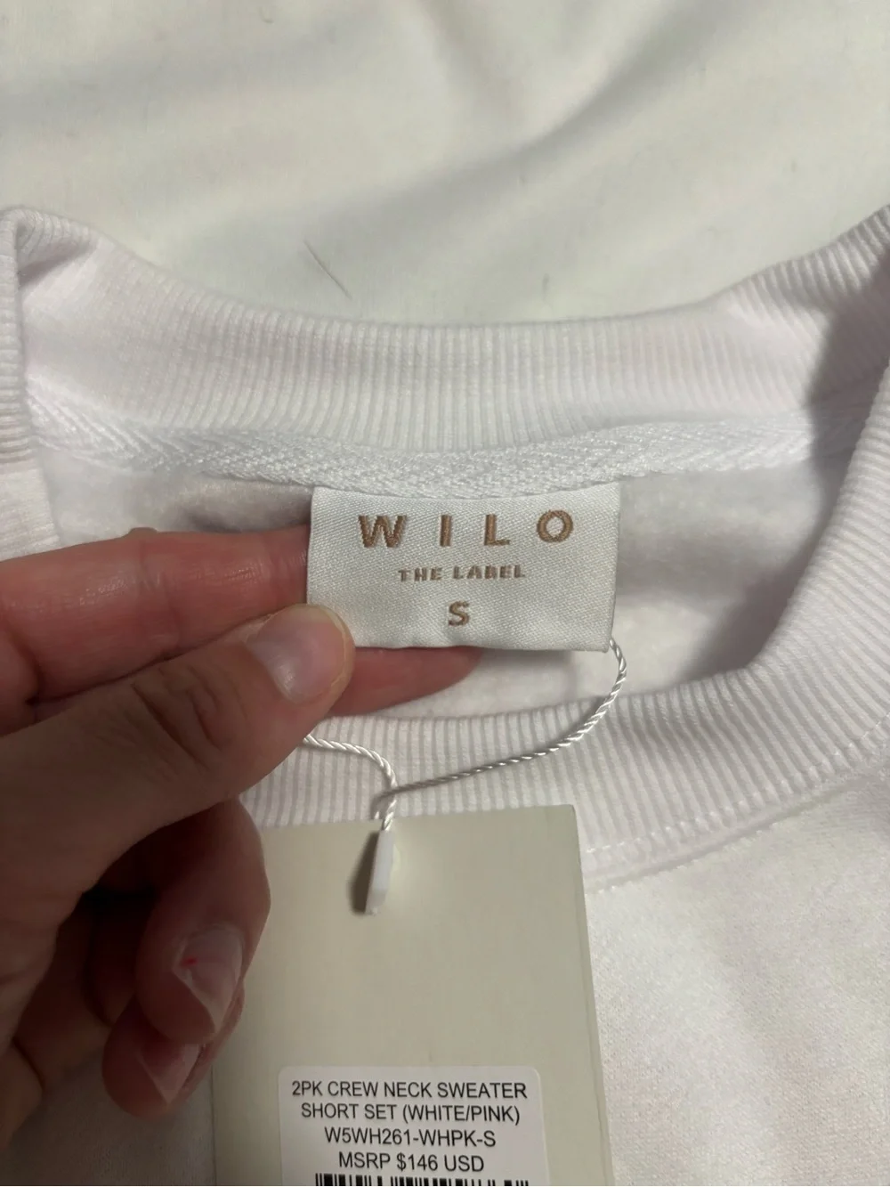 Wilo White Crewneck Sweatshirt